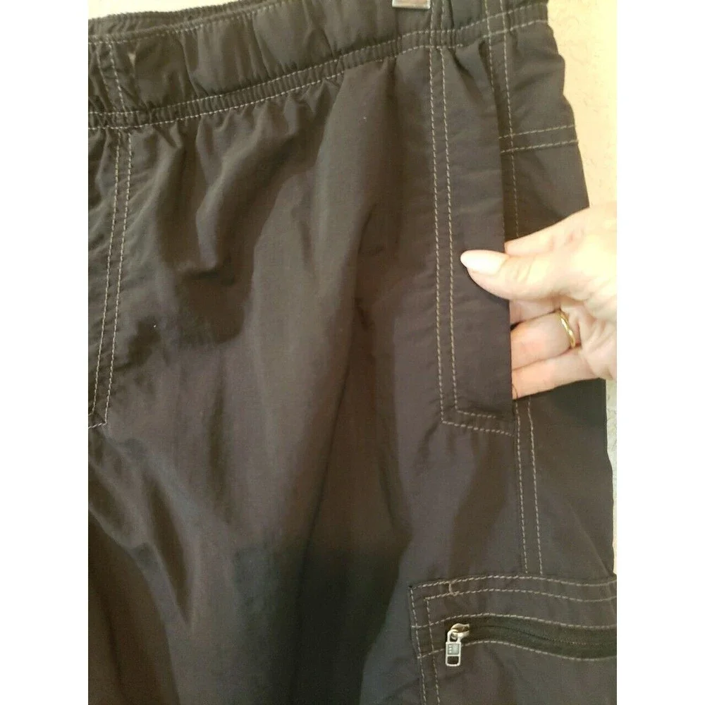 Columbia Mens Swim Trunks Black Size Large Zipper Pockets Lined - Picture 2 of 10